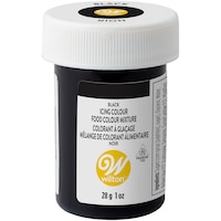 Wilton Edible Icing Food Colouring, Black, 1-oz, for Baking/Customizing Colours Front_Elevated