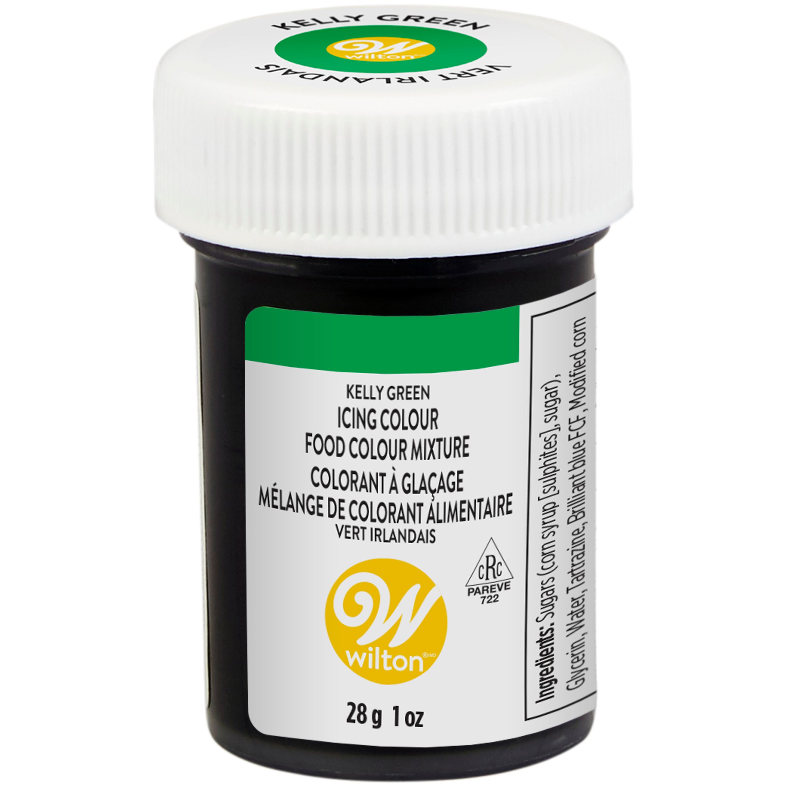 Wilton Edible Icing Food Colouring, Green, 1-oz, for Baking/Customizing Colours Front_Elevated