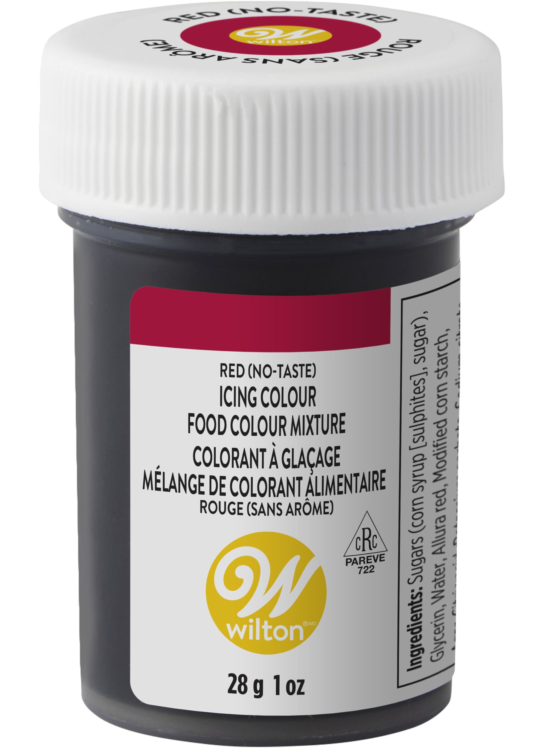 Wilton Edible Icing Food Colouring, Red, 1-oz, for Baking/Customizing Colours Front_Elevated