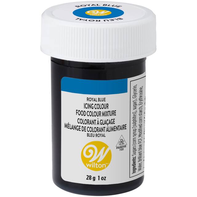 Wilton Edible Icing Food Colouring, Royal Blue, 1-oz, for Baking/Customizing Colours Front_Elevated