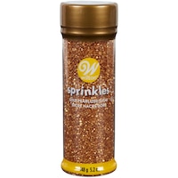 Wilton Edible Decorative Sugar Sprinkles, Gold, 5.2-oz, for Baking/Cake Decoration Front_Elevated
