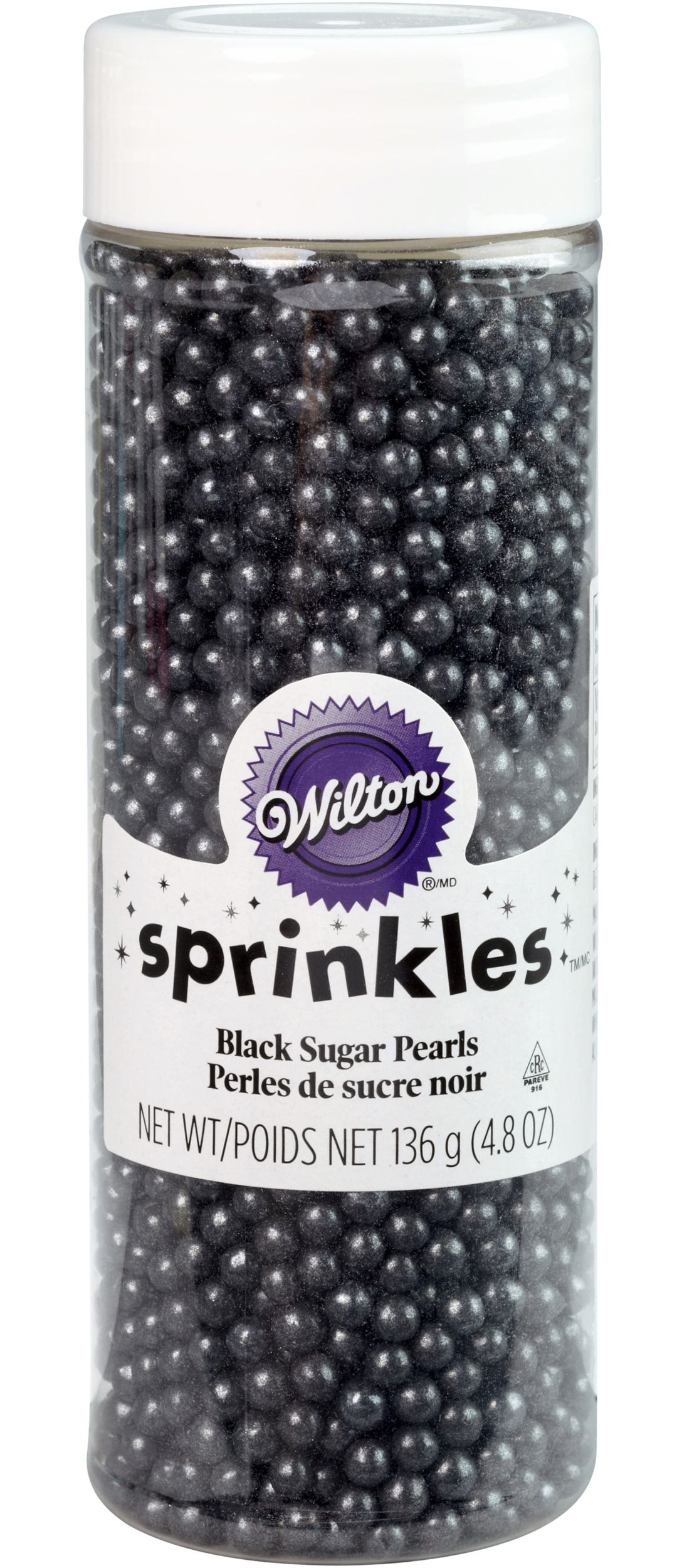 Wilton Black Sugar Pearl-Shaped Sprinkles, 4.8-oz Front_Elevated