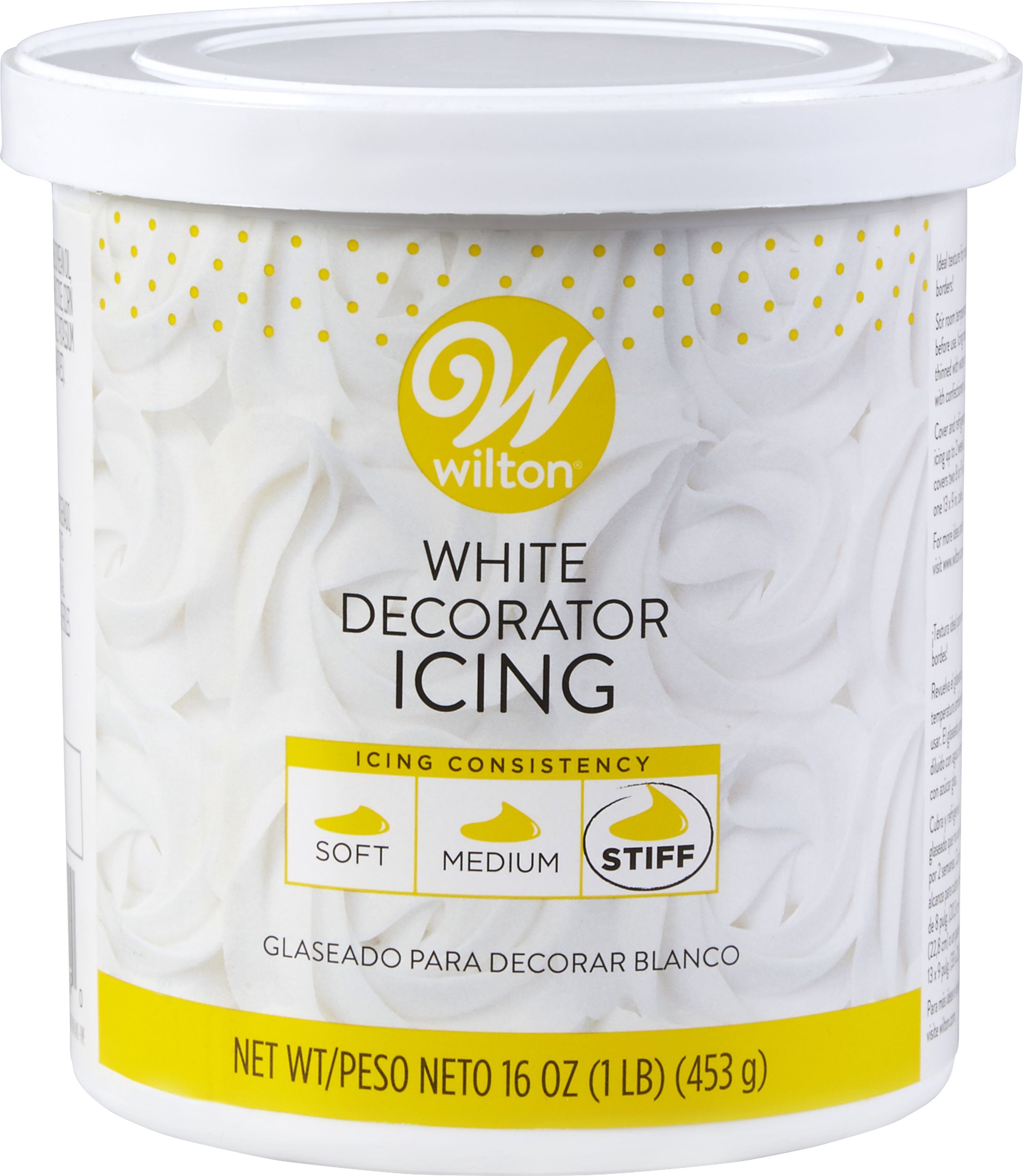 Wilton White Stiff Icing, 1-lb Front_Elevated