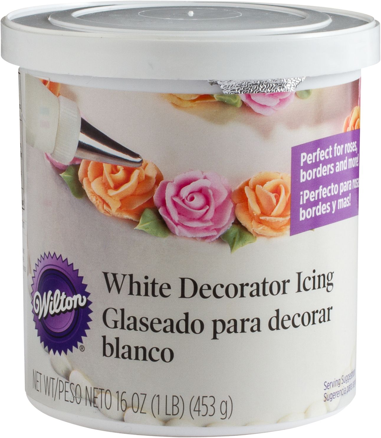 Wilton White Stiff Icing, 1-lb Front_Elevated