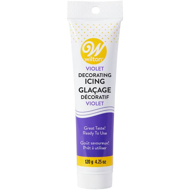 Pot de glaçage décoratif prêt à utiliser Wilton, mauve, 4,25 oz, pour cuisson/décoration de gâteau Front_Flat