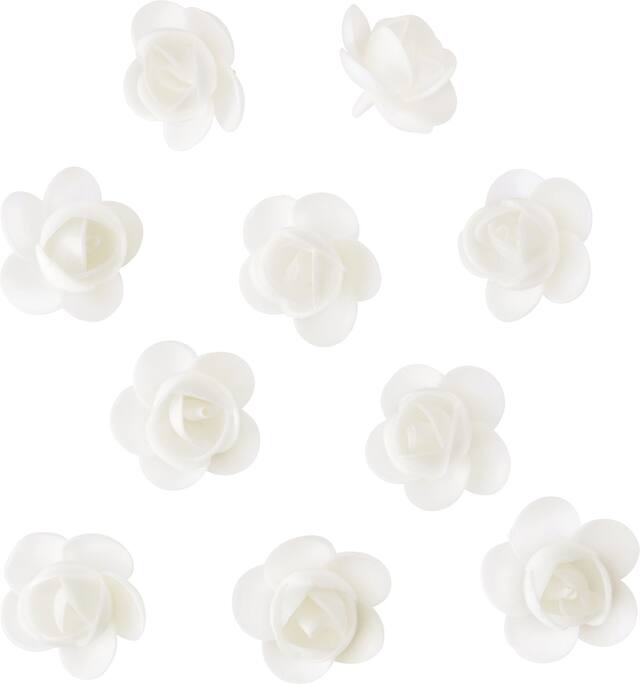 Gaufrettes décoratives comestibles fleurs roses, Wilton, blanc, 9 g, paq. 10, pour cuisson/décoration de gâteau Composite_or_Mixed
