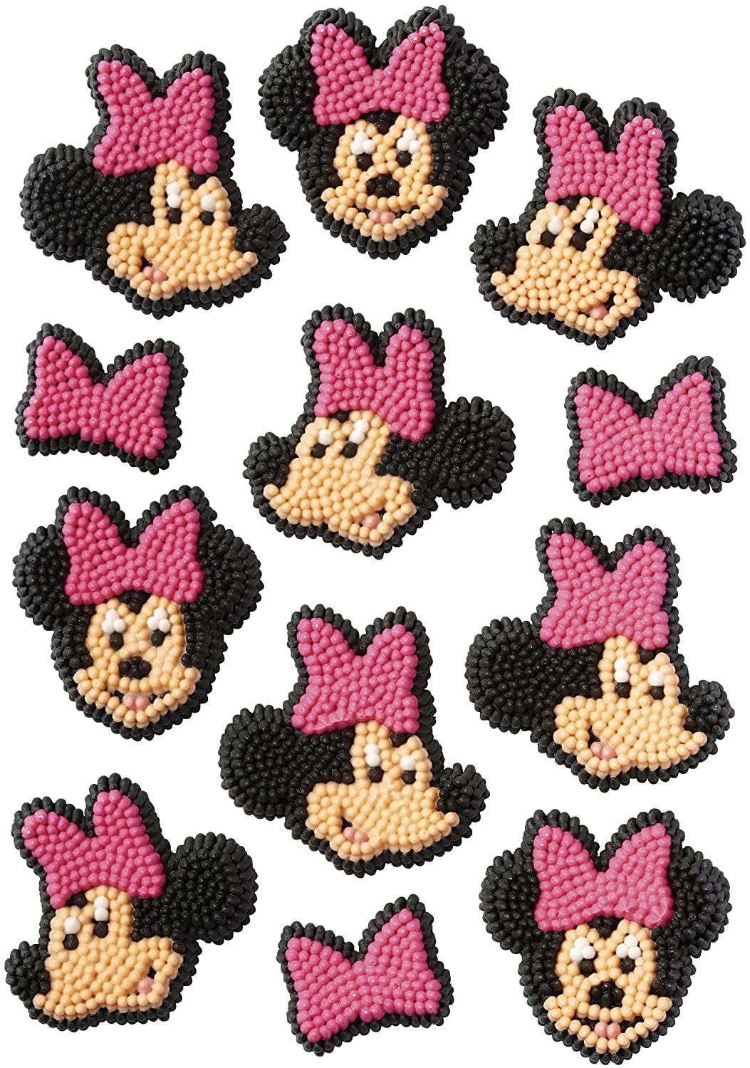 Minnie Mouse Icing Decorations, 12-pk Overhead_Flat