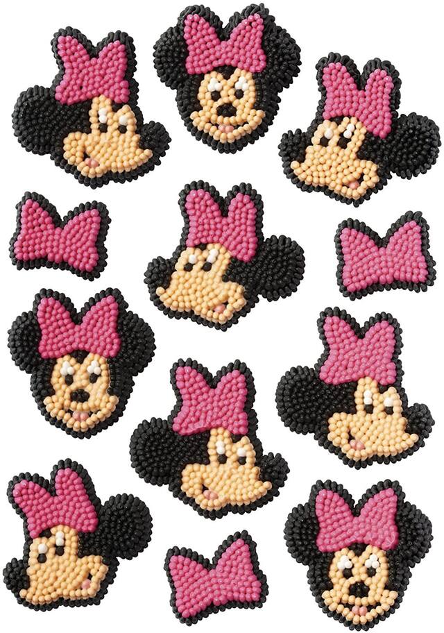 Minnie Mouse Icing Decorations, 12-pk Overhead_Flat