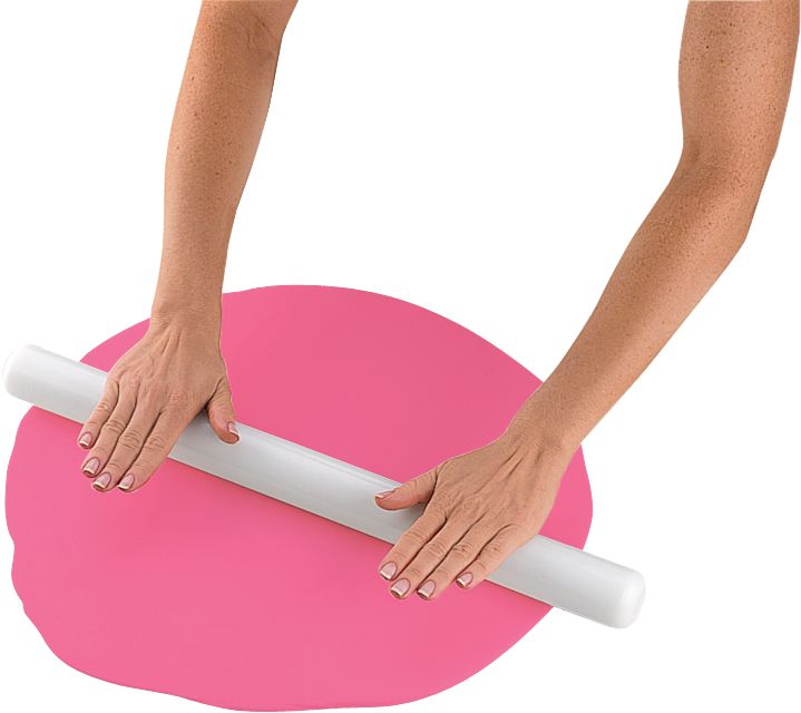 Wilton Decorator Preferred Edible Decorating Fondant Icing, Pink, 24-oz, Vanilla Artificially Flavoured, for Baking/Cake Decoration Overhead_Plunge