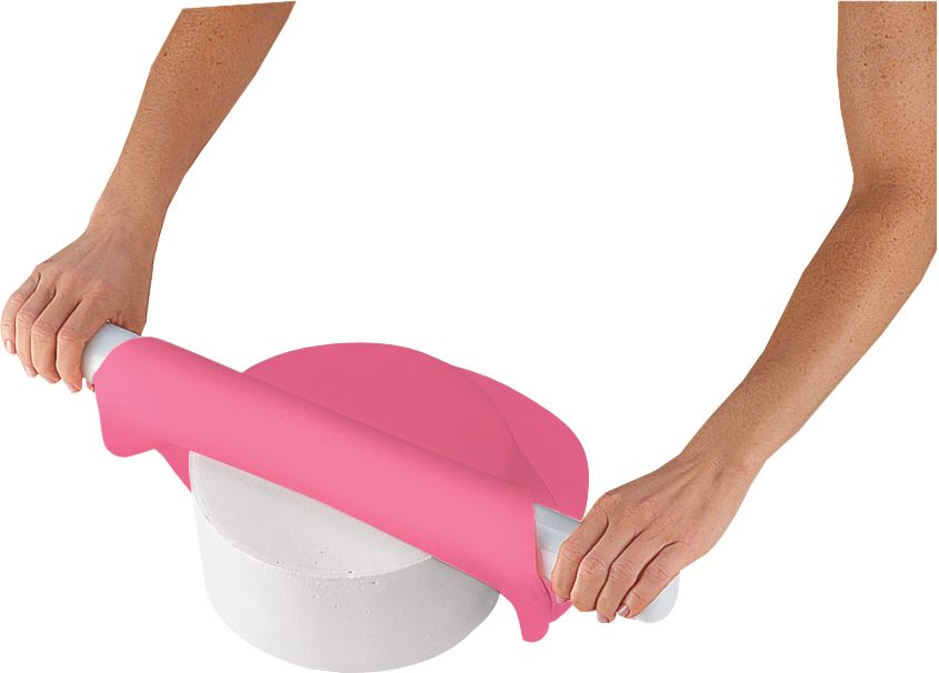 Wilton Decorator Preferred Edible Decorating Fondant Icing, Pink, 24-oz, Vanilla Artificially Flavoured, for Baking/Cake Decoration Overhead_Plunge