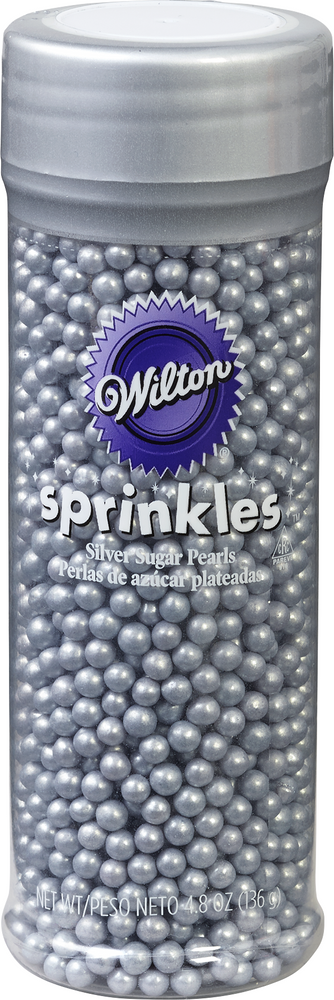 Wilton Silver Sugar Pearls 4 mm 136 g #2201-2535