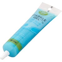 Wilton Sparkle Edible Decorating Non Drying Gel, Light Blue, 3.5-oz, for Baking Cookies/Cupcakes/Donuts Front_Three_Fourths_Angled_Left