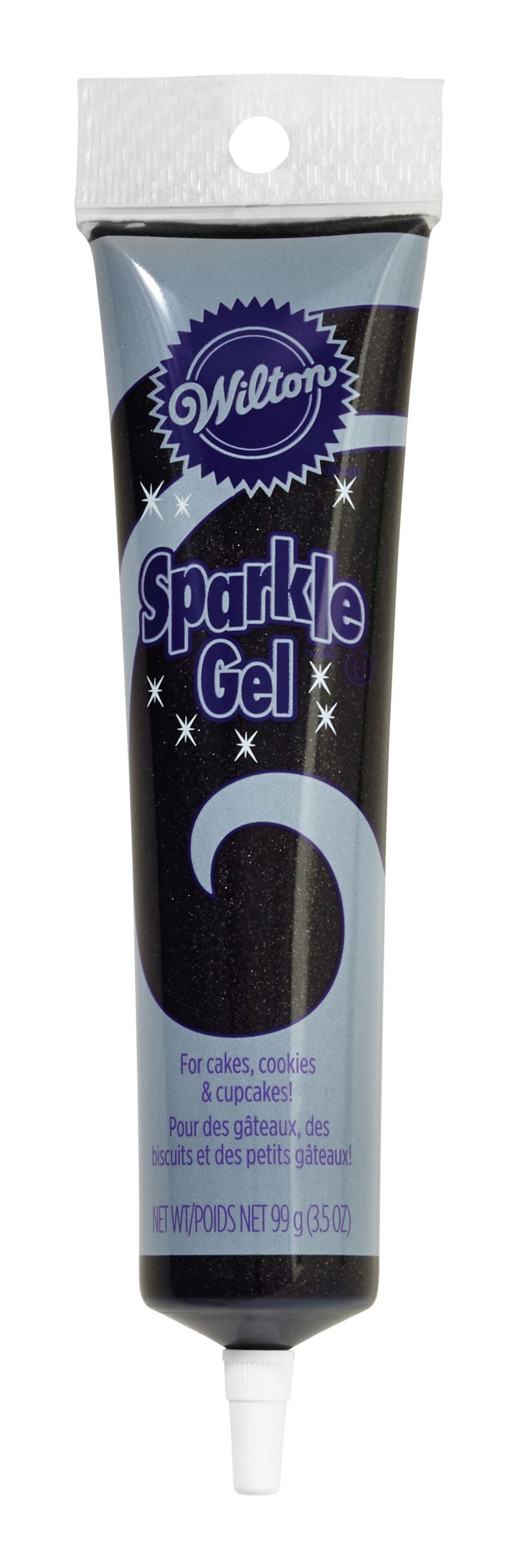 Wilton Sparkle Edible Decorating Non Drying Gel, Black, 3.5-oz, for Baking Cookies/Cupcakes/Donuts Front_Flat