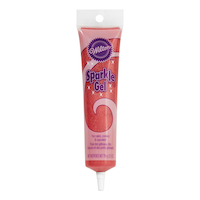 Gel décoratif scintillant qui ne sèche pas Wilton, rose, 3,5 oz, pour la cuisson de biscuits/petits gâteaux/beignes Front_Flat