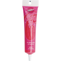 Wilton Sparkle Edible Decorating Non Drying Gel, Pink, 3.5-oz, for Baking Cookies/Cupcakes/Donuts Front_Flat