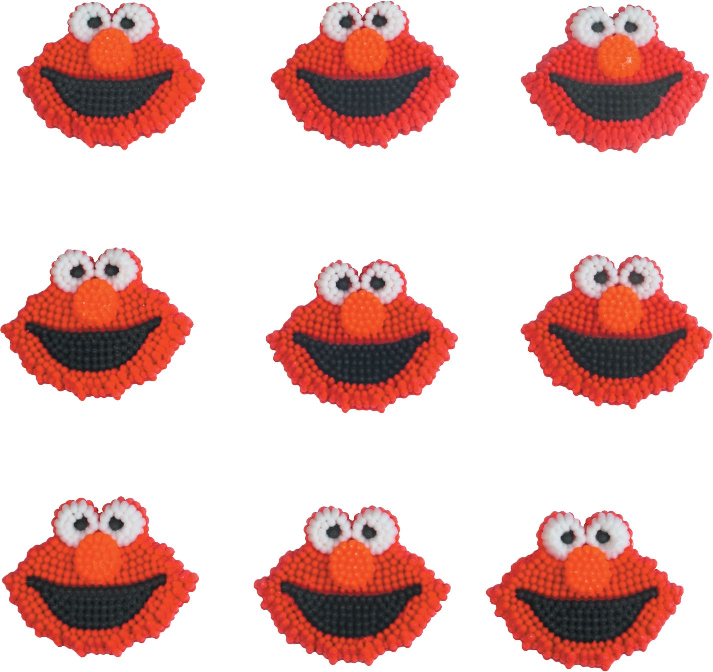 Elmo Icing Decorations, 9-pk Overhead_Flat