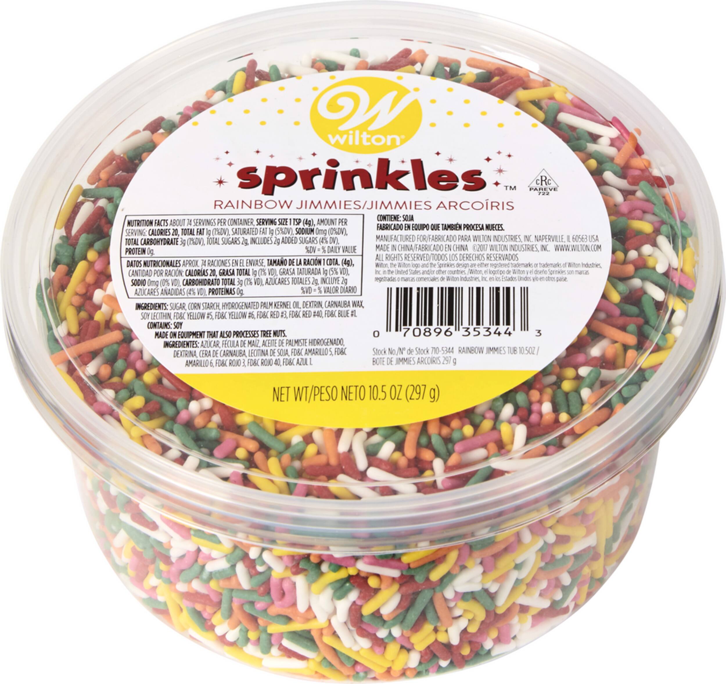 Wilton Rainbow Jimmies Tub, 10-oz | Party City