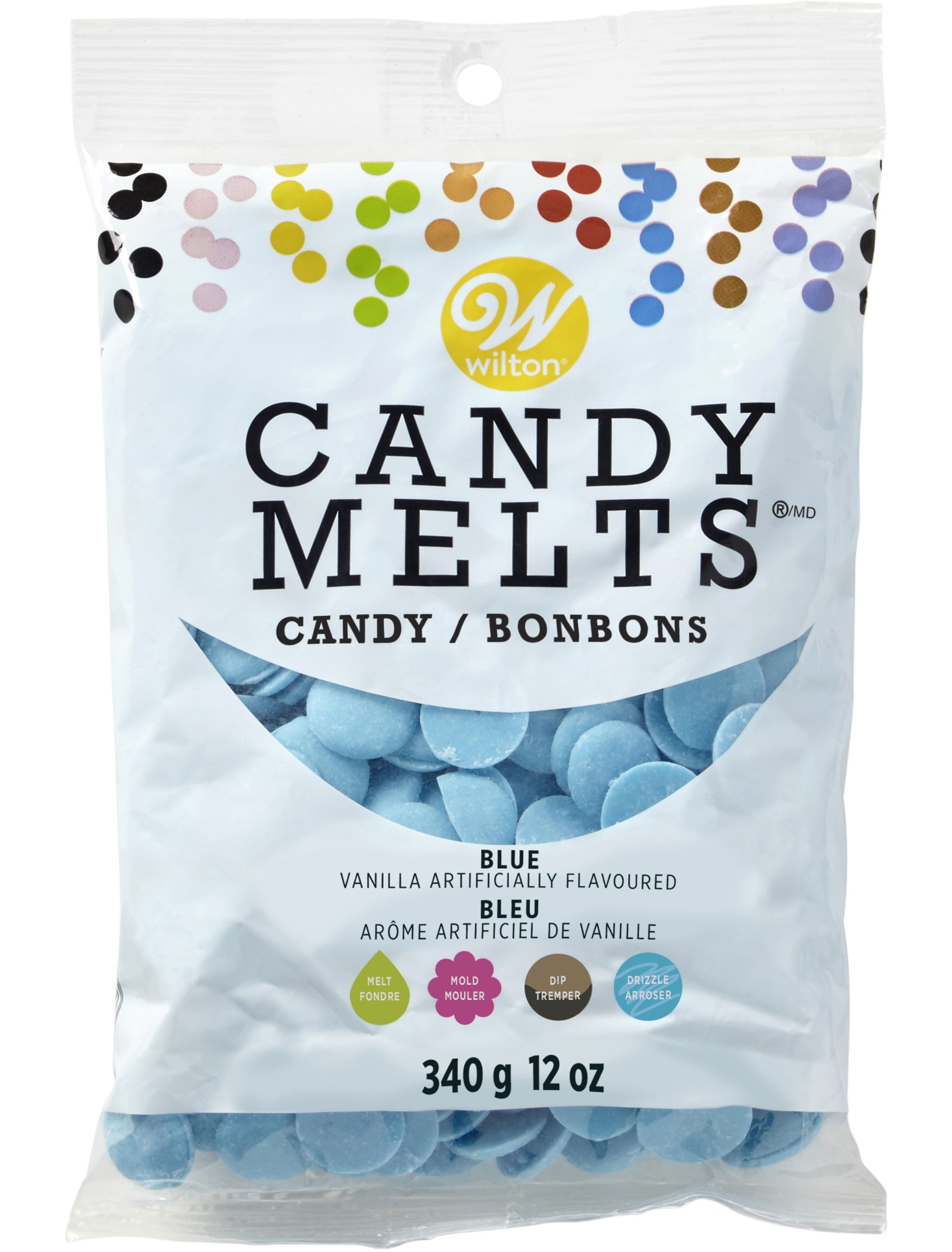 Wilton Candy Melts Candy, Blue, 12-oz, for Melting/Molding/Dipping