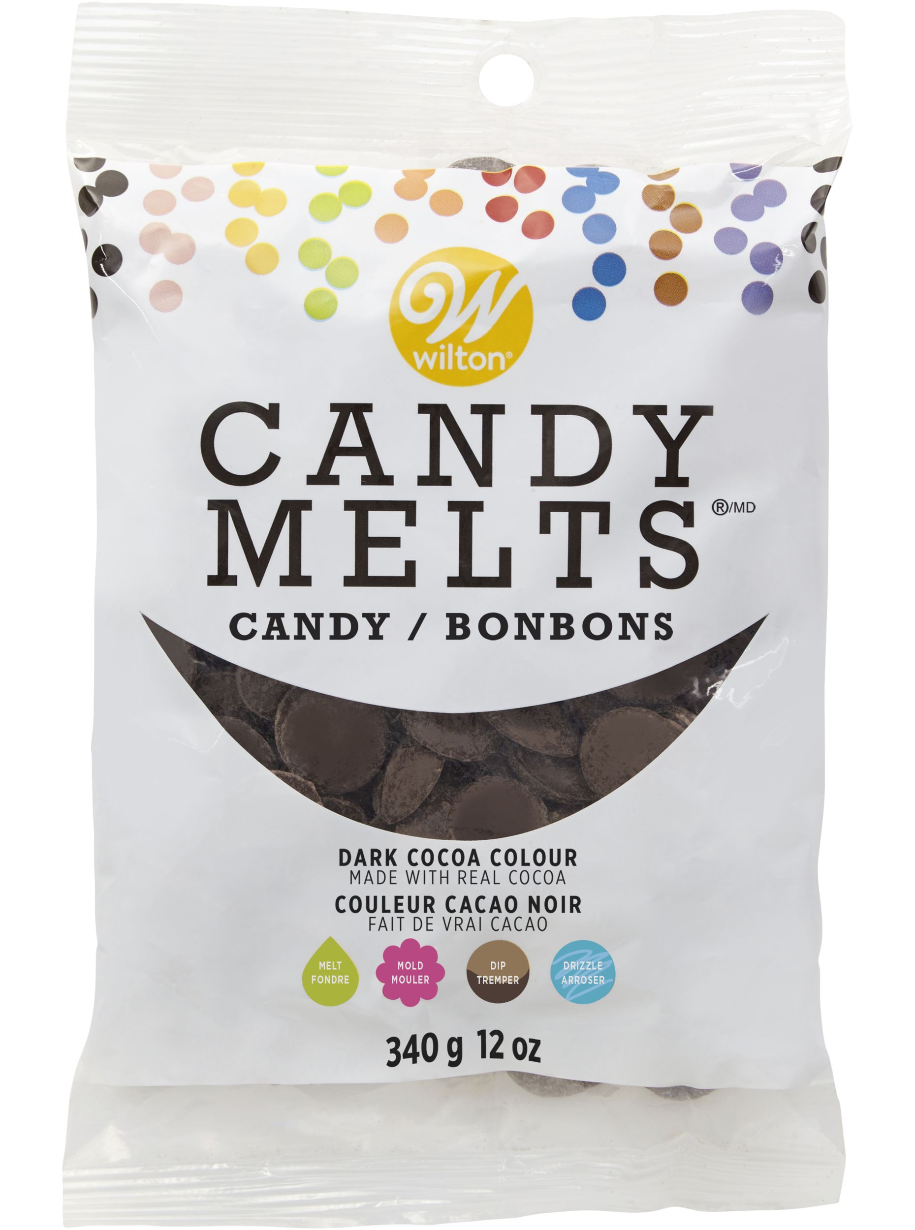 Wilton Dark Cocoa Candy Melts, 12-oz, 15-pk Front_Flat
