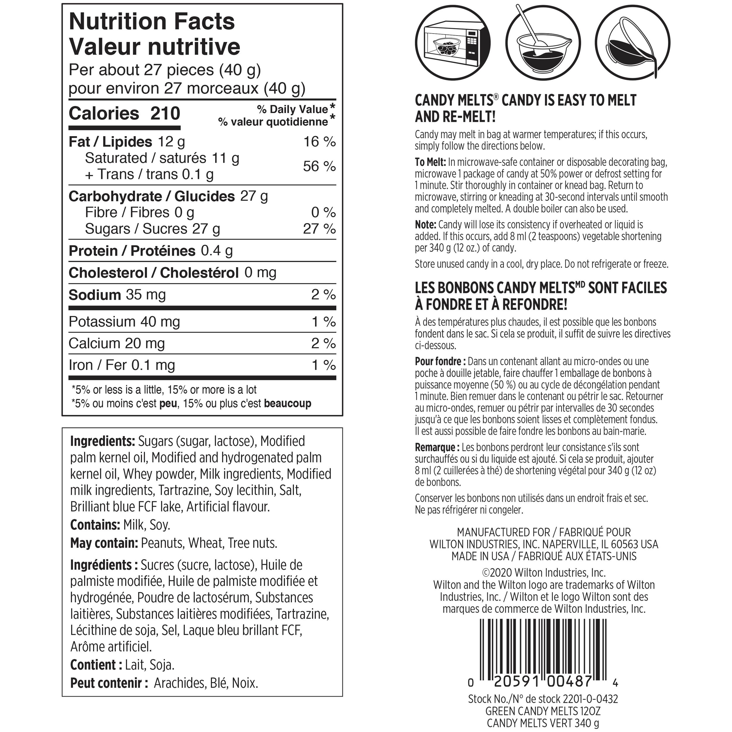 Wilton Green Candy Melts Candy Back_Flat