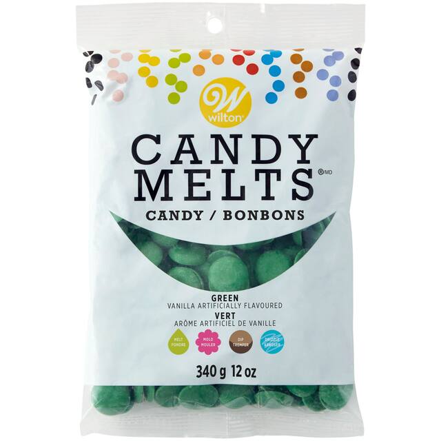 Wilton Green Candy Melts Candy Front_Flat