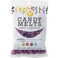 Bonbons fondants Wilton, lavande, 12 oz, paq. 15 Front_Flat