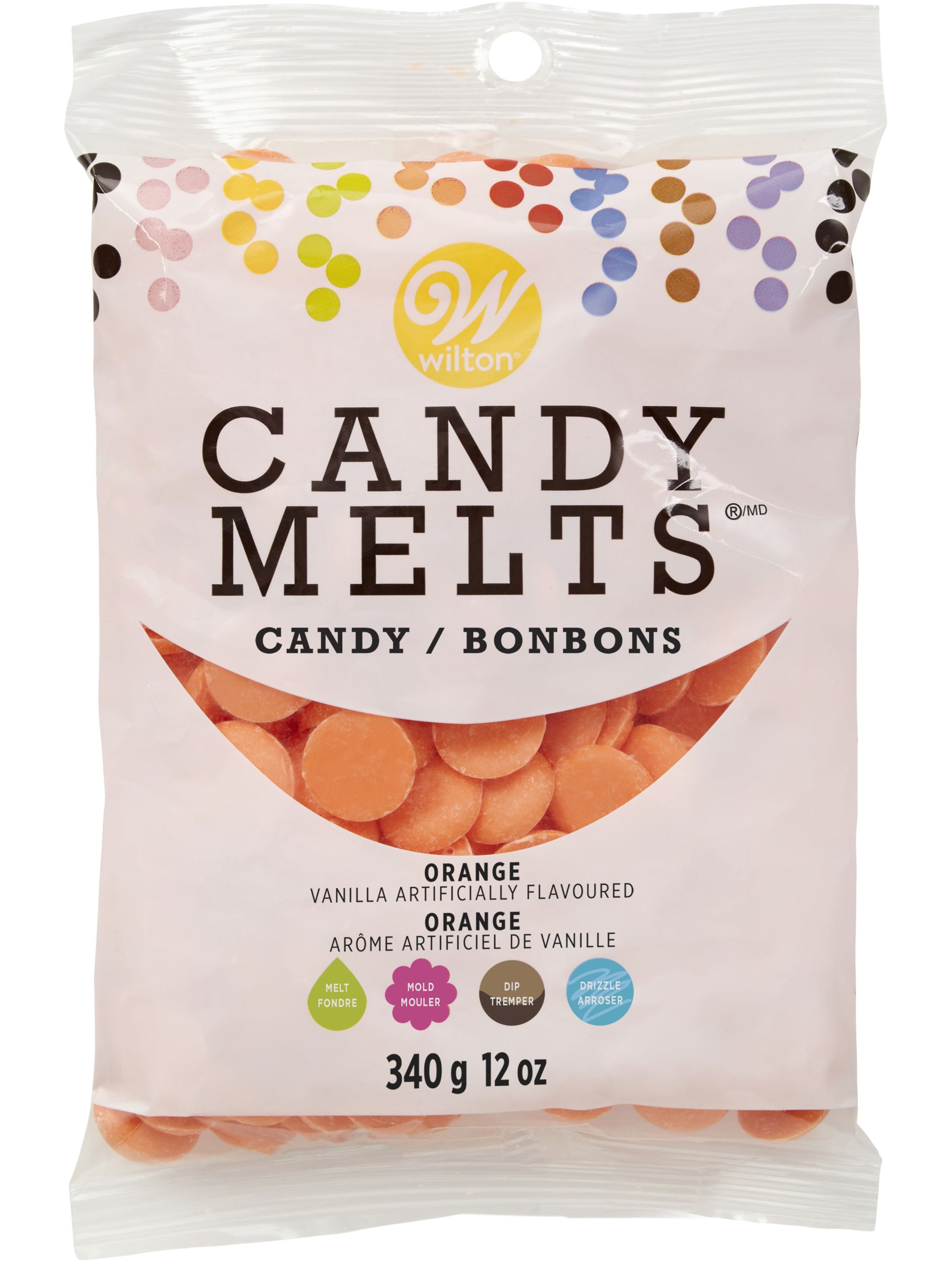 Wilton Orange Candy Melts, 12-oz, 15-pk Front_Flat