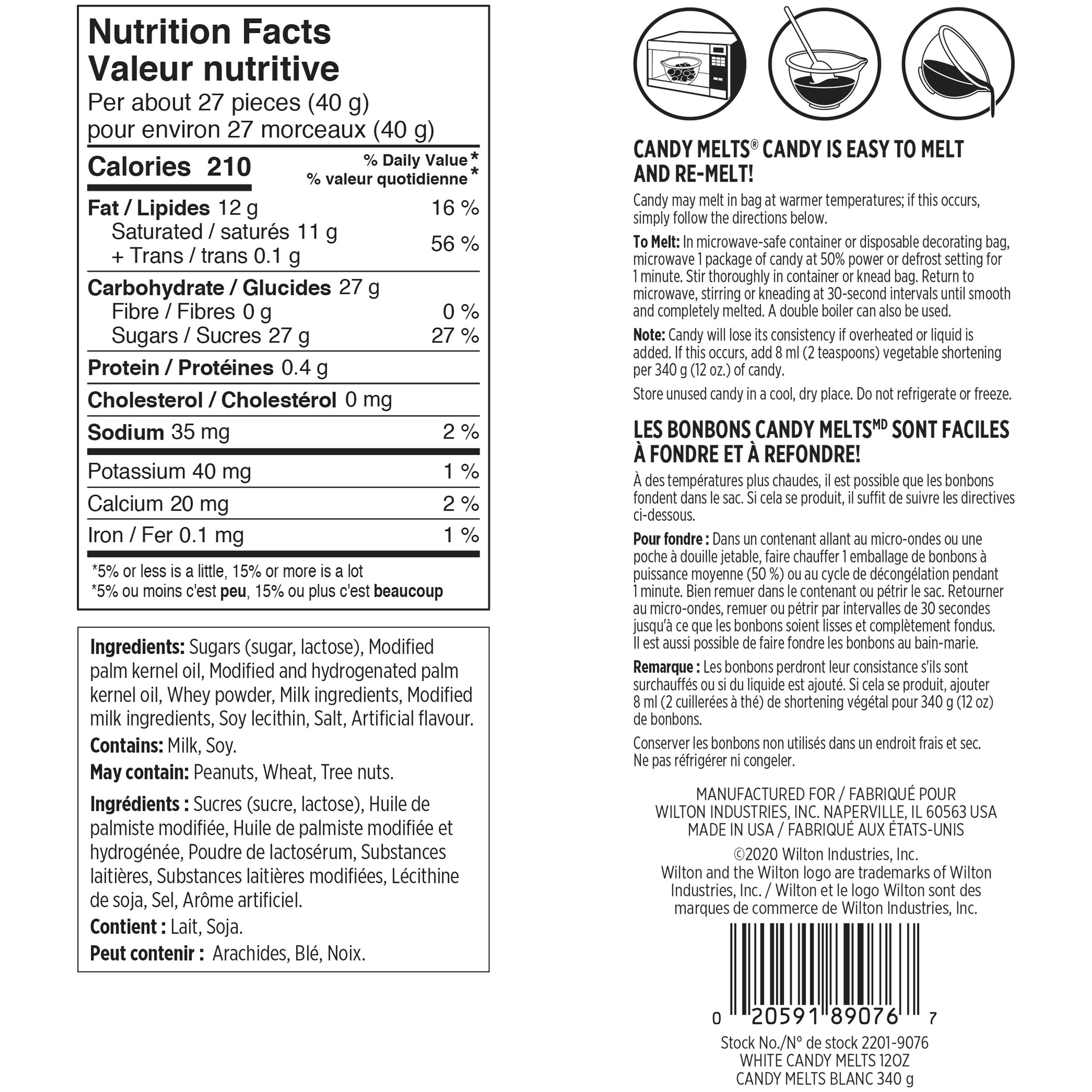 Wilton White Candy Melts Candy Back_Flat