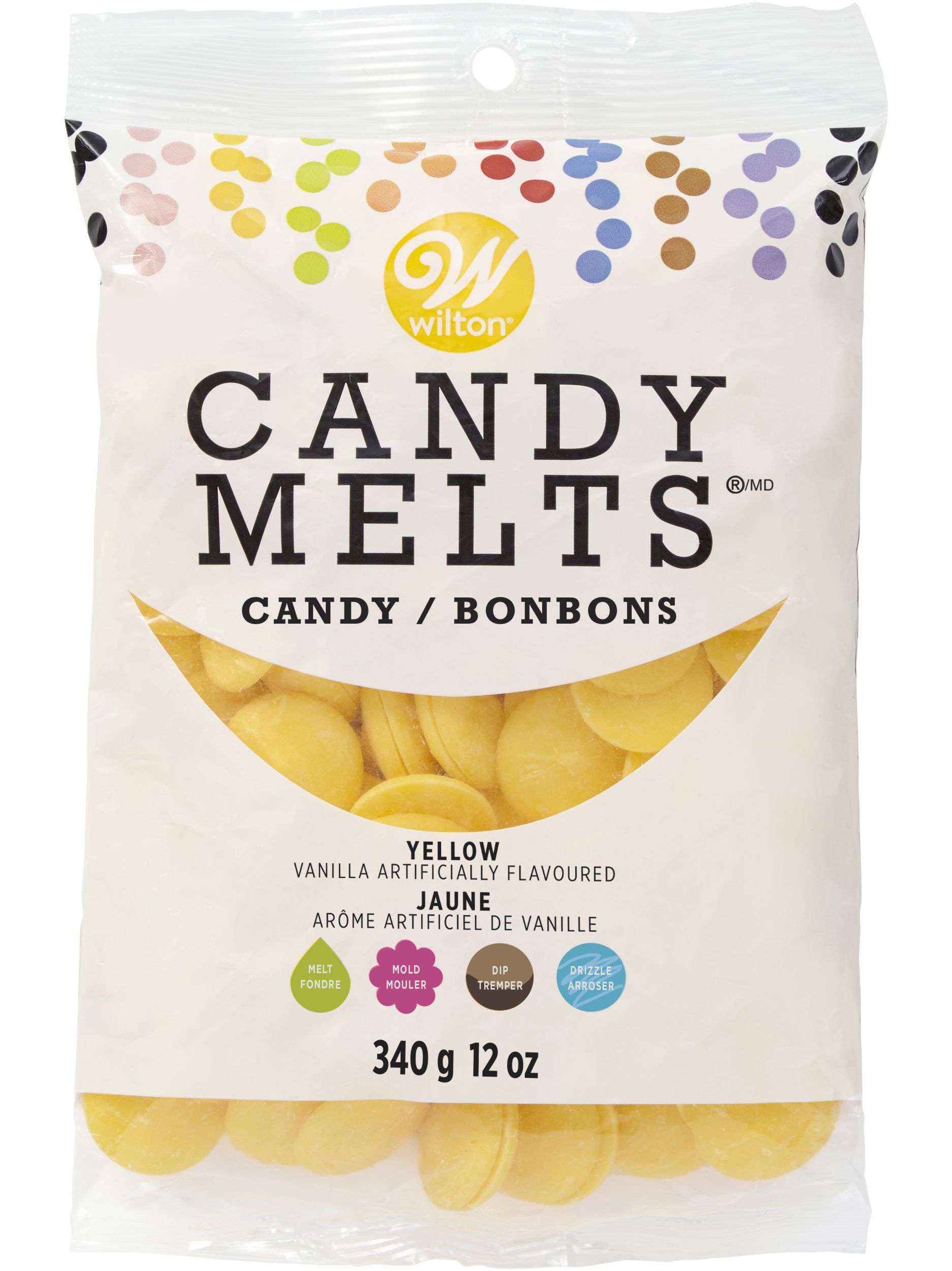 Wilton Yellow Candy Melts, 12-oz, 15-pk Front_Flat