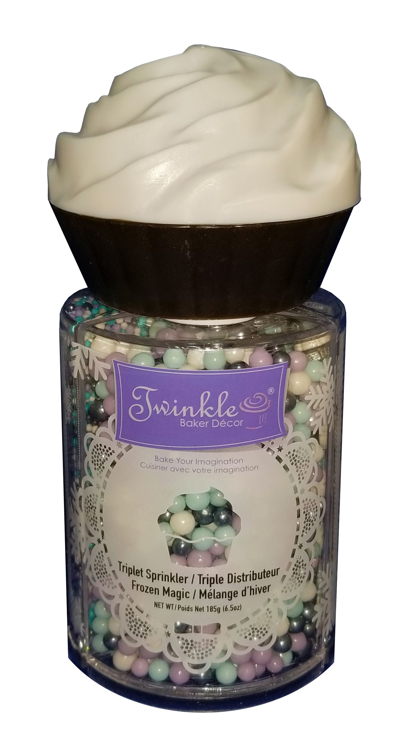 Twinkle Triplet Sprinkler, Frozen Magic, 185-g Front_Flat