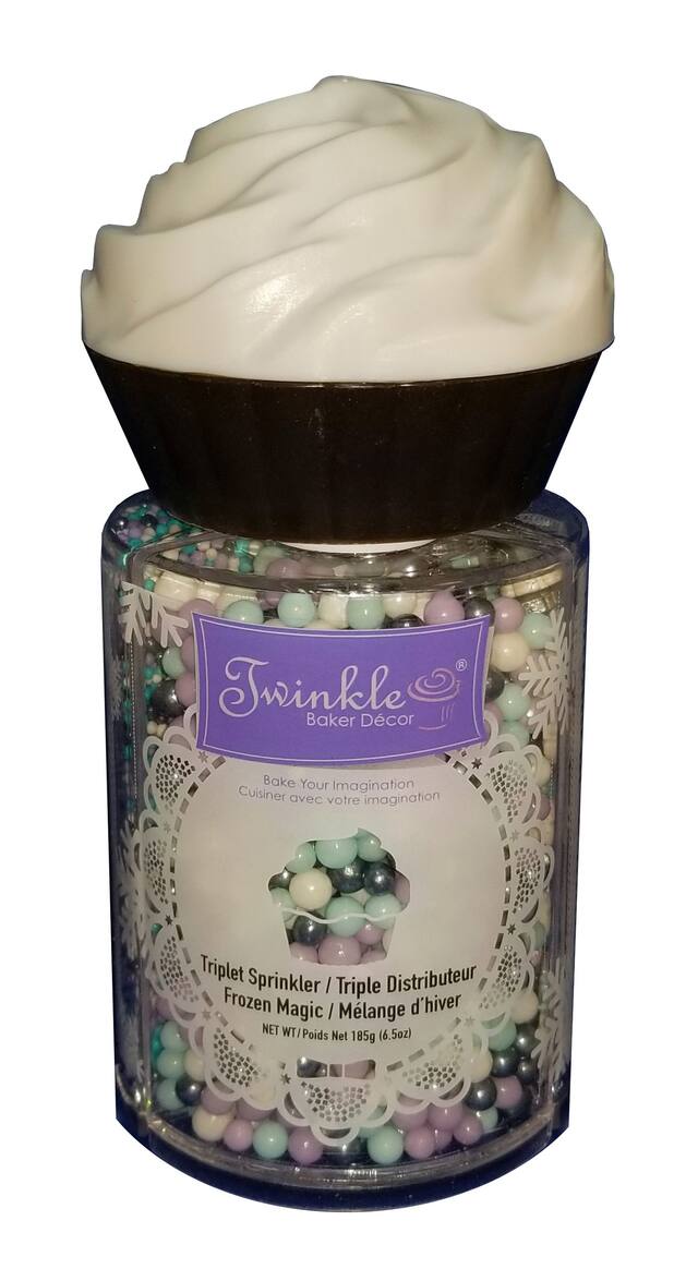 Twinkle Triplet Sprinkler, Frozen Magic, 185-g Front_Flat