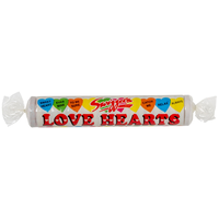 Love Heart Rolls, Assorted Fruits, Multi-Coloured, Hard Candy, for Valentine's Day Front_Flat