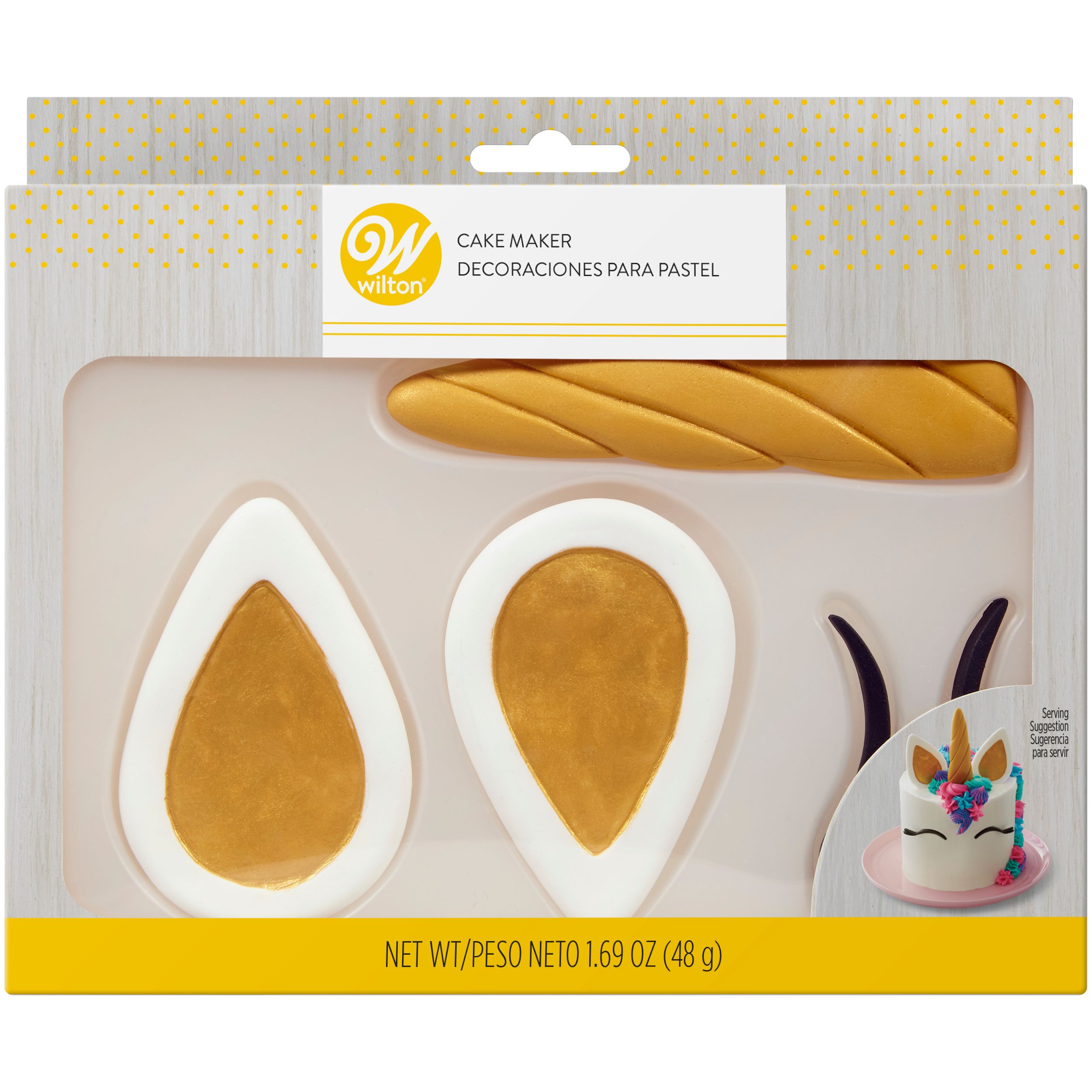 Wilton Royal Icing Unicorn Cake Maker, 5-pc Front_Flat