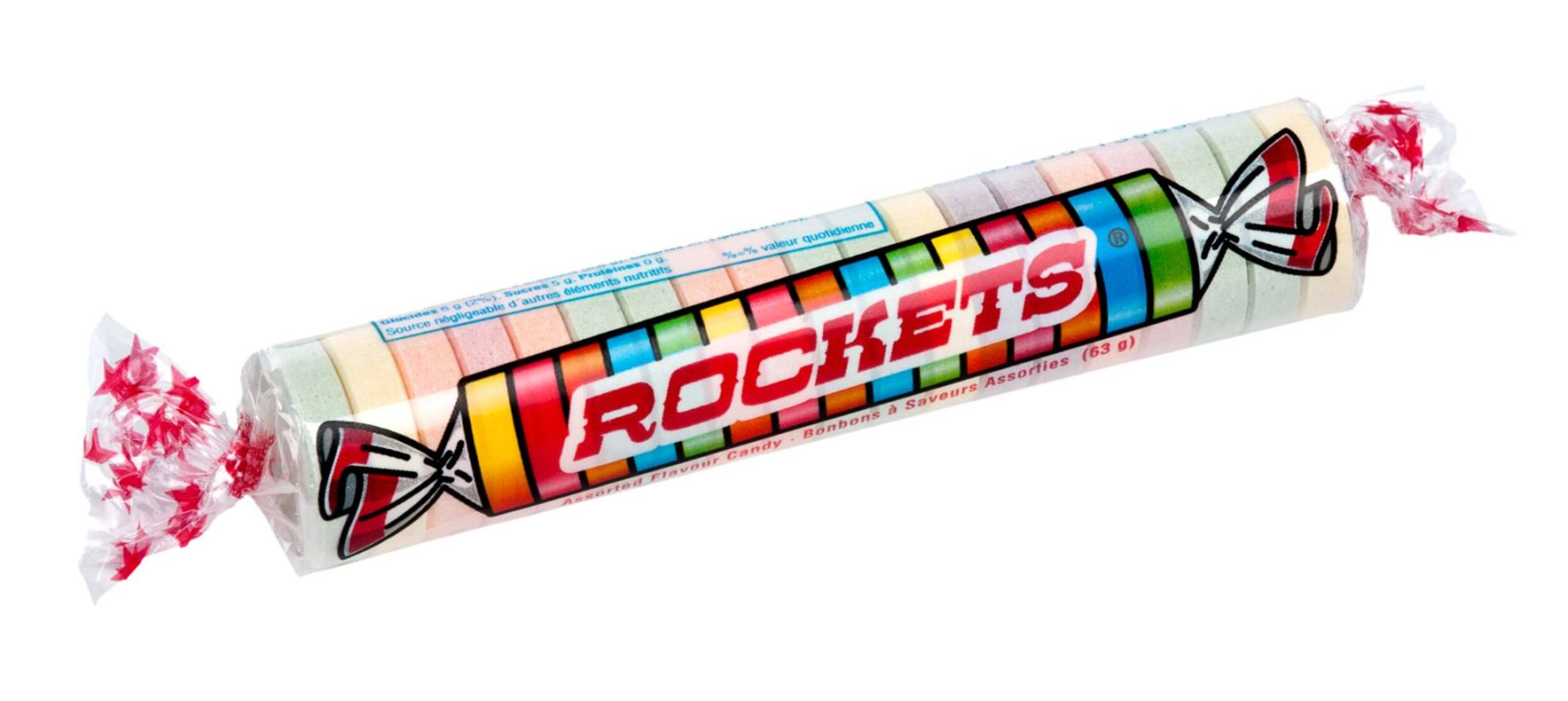 Giant Rockets Candy Roll, 63-g Front_Angled_Right