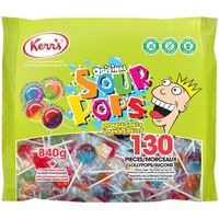 Sucettes sures Pops, choix de fruits, bonbon dur, multicolore, paq. 130, pour fête d'anniversaire/cadeau-surprise/Halloween Front_Flat