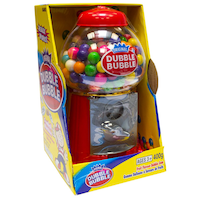 Machine à boules de gomme Dubble Bubble, choix de fruits, gomme, multicolore, 400 g, pour fête d'anniversaire/cadeau-surprise Front_Three_Fourths_Angled_Right