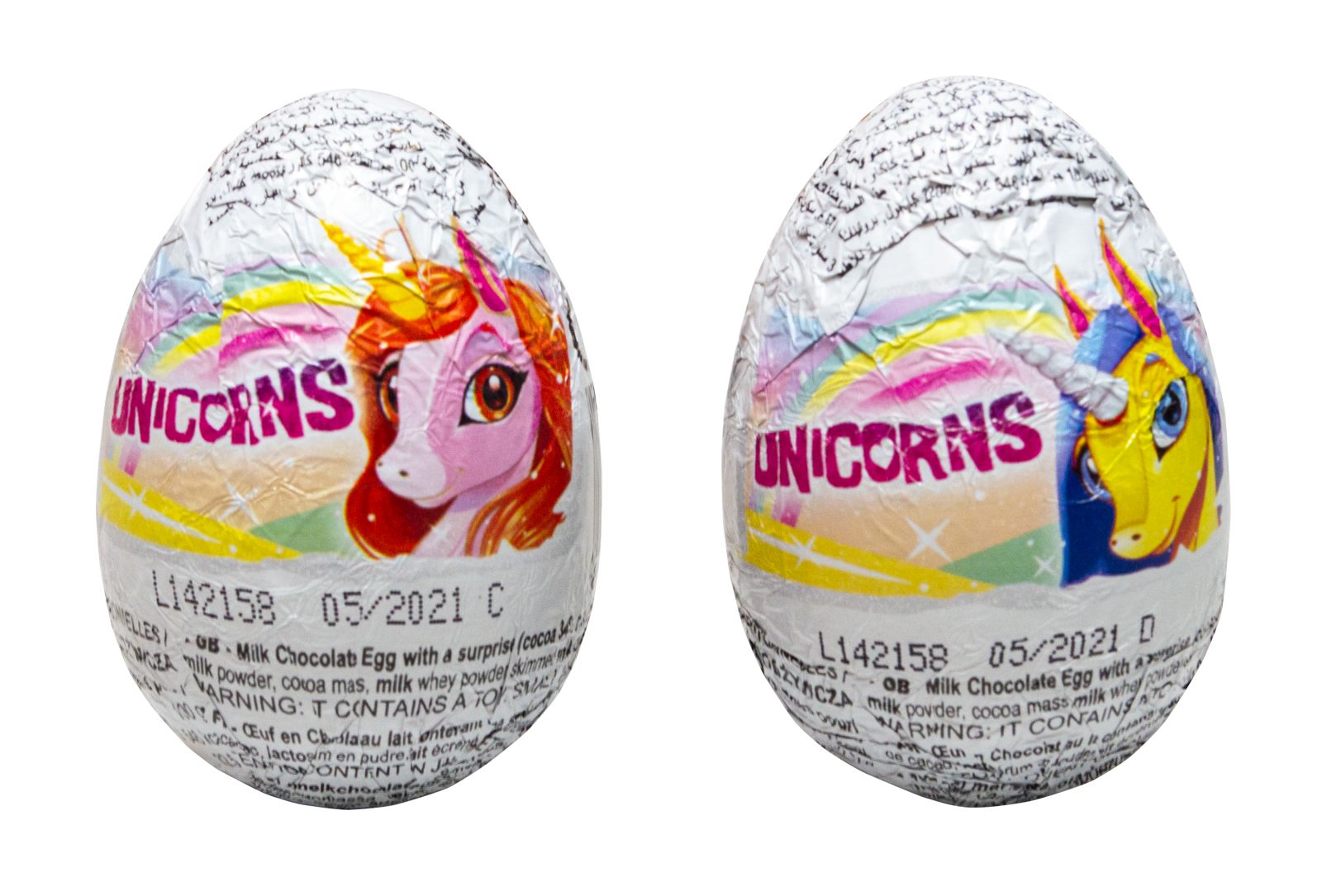 Unicorn Surprise Chocolate Egg, Milk Chocolate, White, 20-g, for