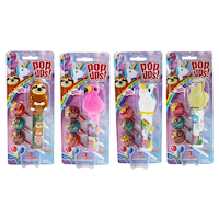 Trendy Friends Pop Ups Blister Lollipops, Assorted Fruits, Multi-Coloured, 3-pk, Hard Candy, for Birthday/Party Favour Front_Flat