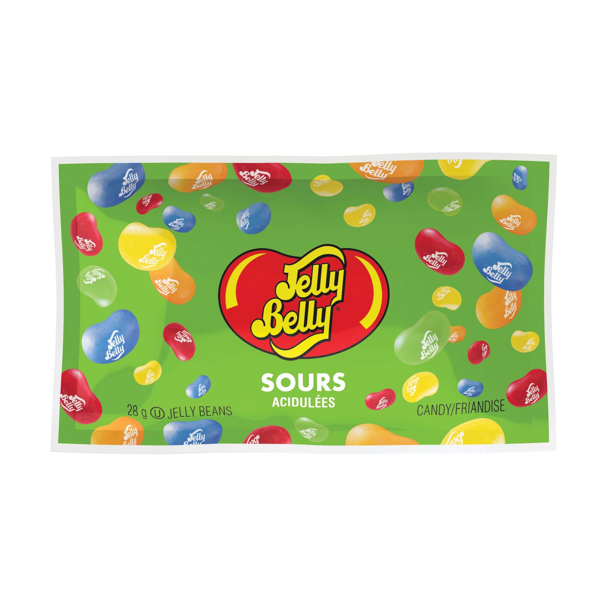 Jelly Belly Jelly Beans, Sour Flavours, Multi-Coloured, 28-g, Chewy Candy, for Birthday/Party Favour Front_Flat