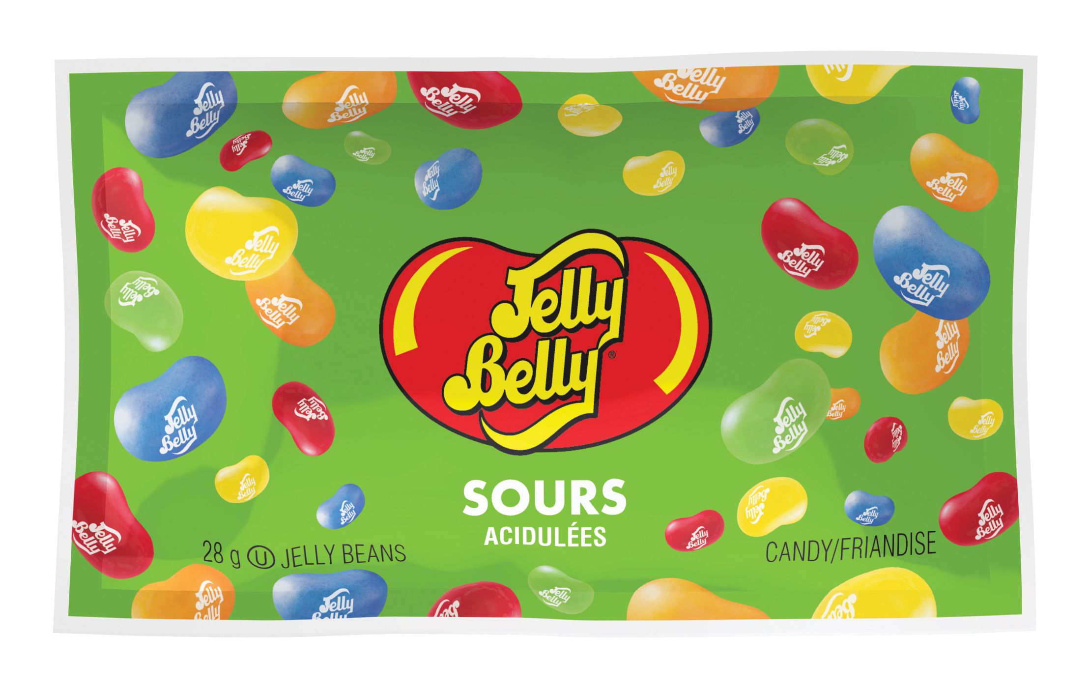 Jelly Belly Jelly Beans, Sour Flavours, Multi-Coloured, 28-g, Chewy Candy, for Birthday/Party Favour Front_Flat