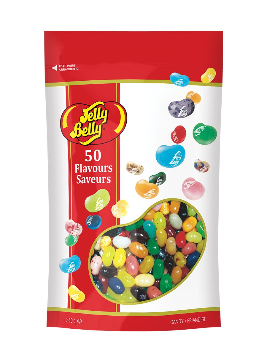 Jelly Belly Assorted Flavours Jelly Beans, Assorted Fruits, Multi-Coloured, 340-g, Chewy Candy, for Birthday/Party Favour Front_Flat