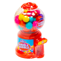 Dubble Bubble Gumball Machine, Assorted Fruit Bubble Gum, Multi-Coloured, 50-g, Gum, for Birthday/Party Favour Front_Three_Fourths_Angled_Right
