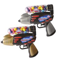 Dubble Bubble Water Blaster with Gum, Assorted Fruit Bubble Gum, Multi-Coloured, 40-g, for Birthday/Party Favour Front_Three_Fourths_Angled_Left