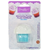 Shimmering Powder, Blue, 18-g, for Baking/Cake Decoration Front_Flat