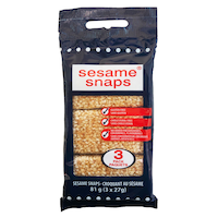 Sesame Snaps, Honey, Brown, 3-pk, Hard Candy, for Birthday/Party Favour Front_Flat