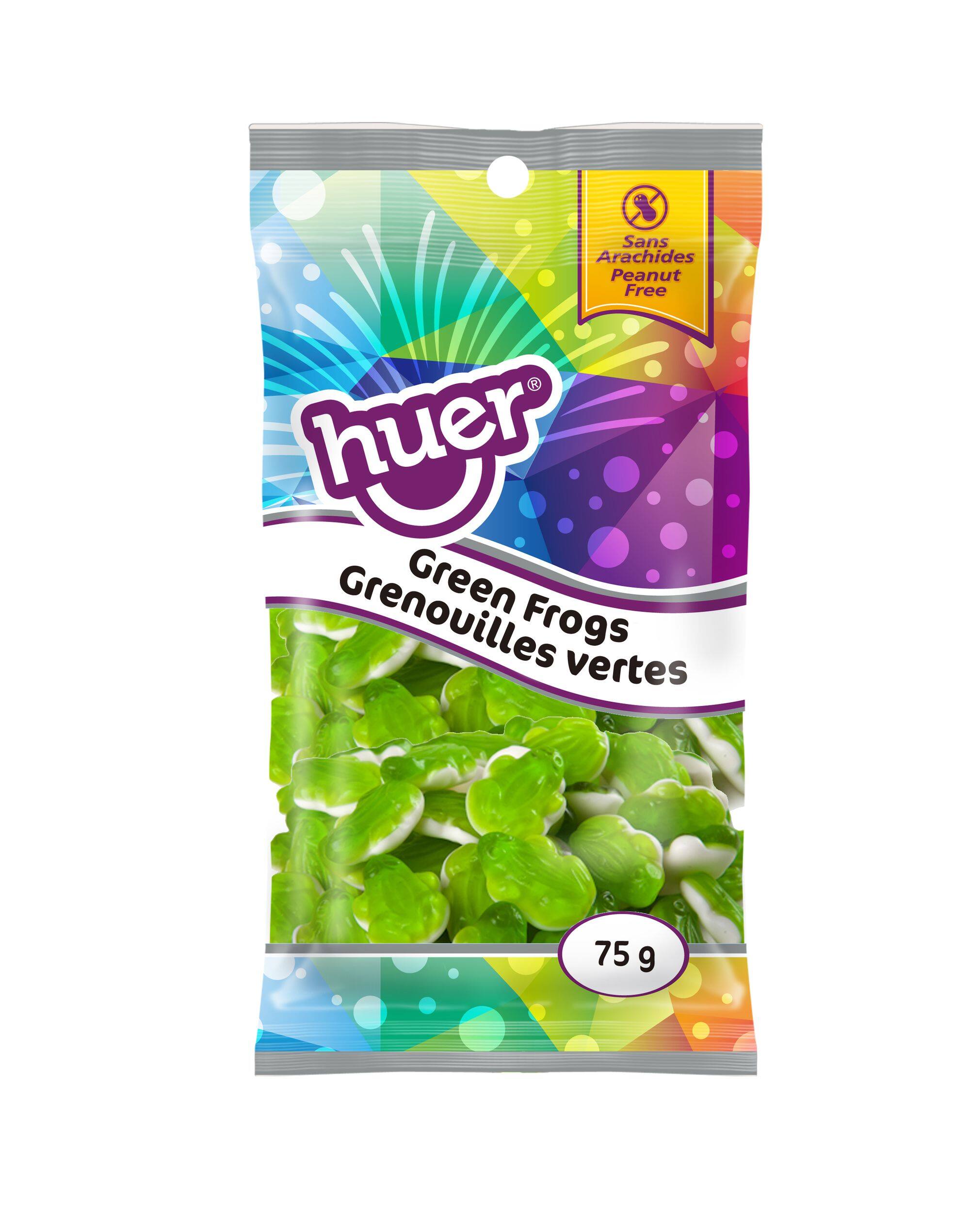 Frog Gummy, Apple, Green, 75-g, Chewy Candy, for Birthday/Party Favour Front_Flat