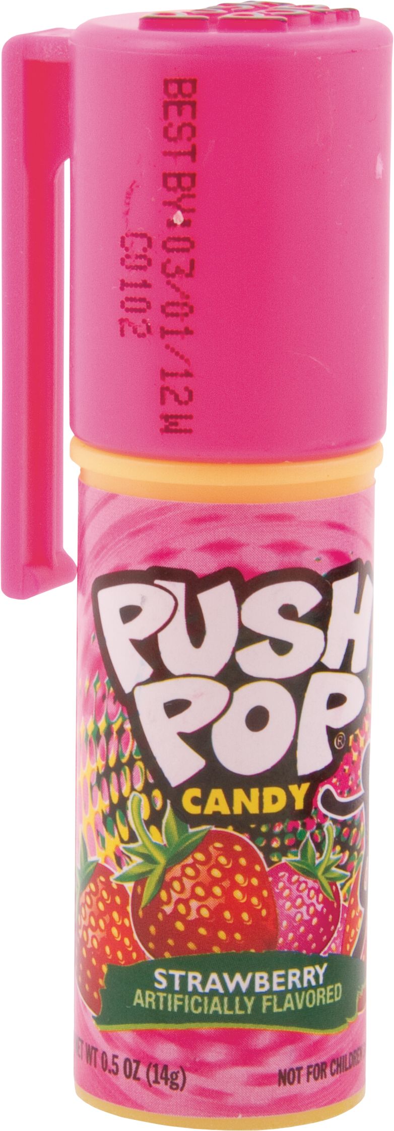 Topps Push Pop, Assorted Fruits, Multi-Coloured, 14-g, Hard Candy, for Birthday/Party Favour Front_Elevated