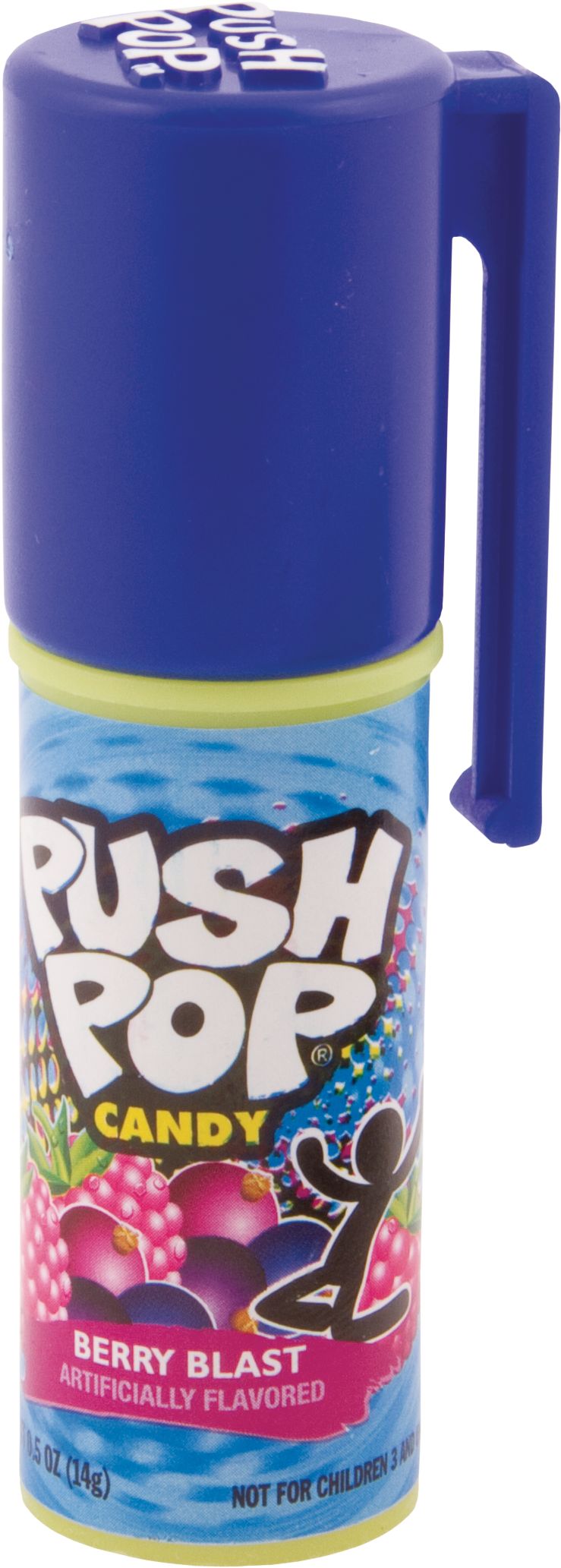 Topps Push Pop, Assorted Fruits, Multi-Coloured, 14-g, Hard Candy, for Birthday/Party Favour Front_Elevated