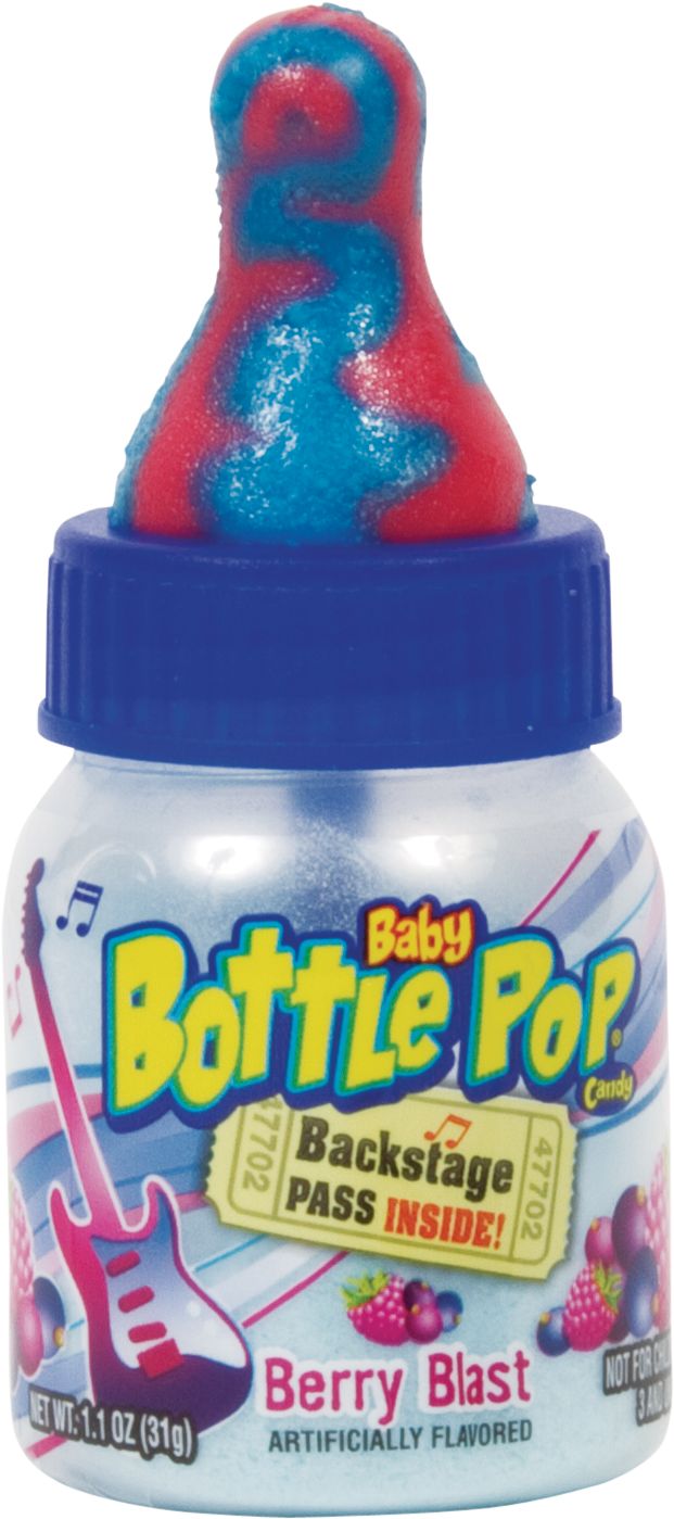 Baby Bottle Pops, Assorted Fruits, Multi-Coloured, 31-g, Hard Candy, for Birthday/Party Favour Front_Flat