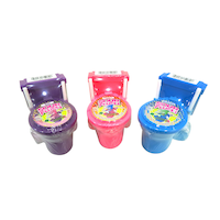 Sour Flush Candy Toilet, Assorted Fruits, Purple/Red/Blue, 39-g, Hard Candy, for Birthday/Party Favour, Assorted Fruit Candy